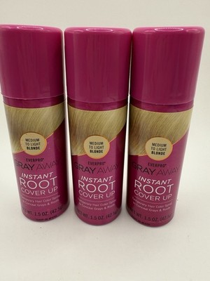 Everpro Gray Away Instant Root Cover Up Medium To Light Blonde 1.5 Oz,  Lot of 3