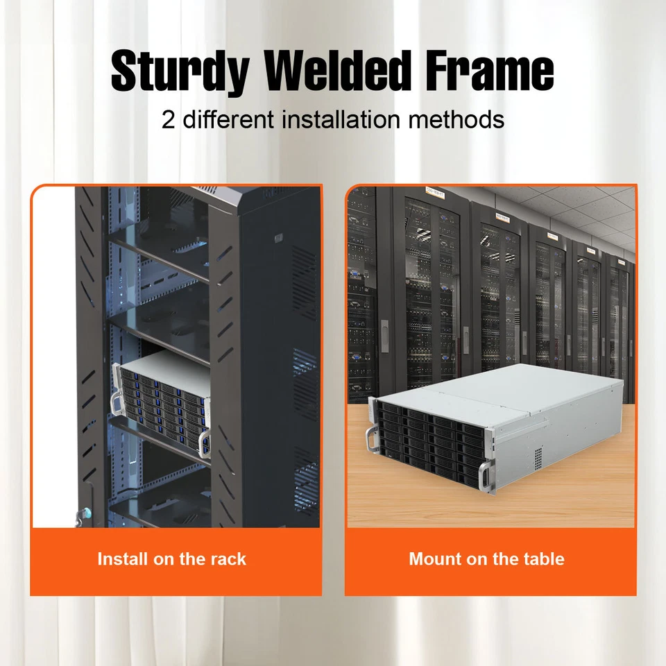 Chasis de servidor 4U 24x bahías de unidad SATA (II o III) / SAS 6G intercambiables en caliente EE. UU. Foto 3 de 4