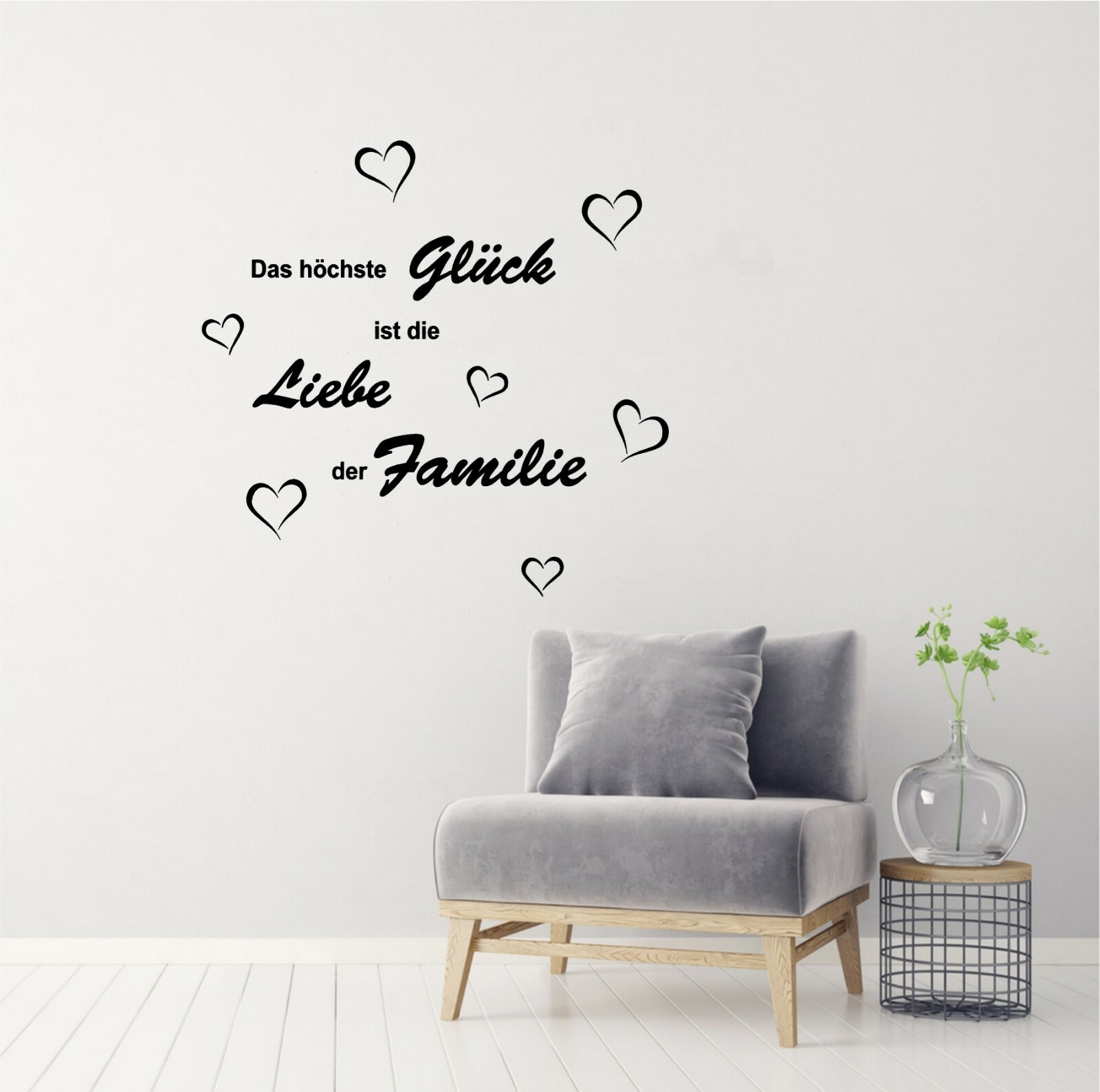 Wandtattoo Wandsticker Wandaufkleber Deko Sprüche Wohnzimmer Familie
