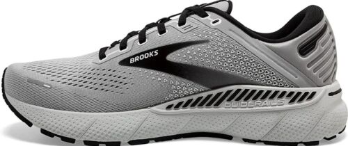 Brooks Men's Adrenaline GTS 22 Support Running Shoes Gray Black Wide Size 9/2E - Afbeelding 1 van 5
