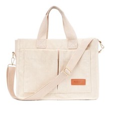 Corduroy Crossbody Bag for Women Tote Bag with Pockets Square Shoulder Bag Ev...