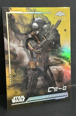 2024 Topps Chrome Star Wars #AV-61 Droid Q9-0 Aurebush Gold
