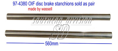 97-4380 Standrohre stanchions hardchrom pair disc brake Triumph 1973- T140 T150
