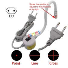 EU Plug Magnetic base gooseneck Red Positioning Laser Light FOR Sewing & Cutting