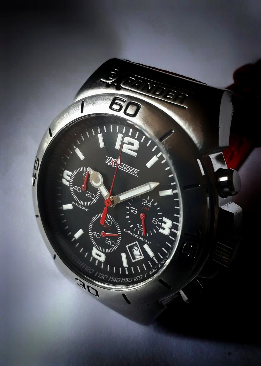 Sector Expander 303 Oversize 40mm Steel Chronograph Designed Tested by Sector