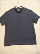 George Polo Shirt Mens Size 2XL 50-52 Short Sleeve Golf Blue Button Up Career