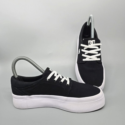 DC Trase Platform Skateboard Sneakers Black/White Women s Size 6