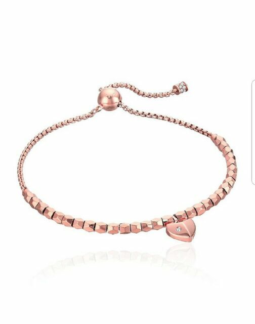 michael kors rose gold plated stone set bead bracelet