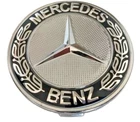 Mercedes Alloy Wheel Centre Hub Caps x4 - 75mm A B C E S M Class ML Black Chrome