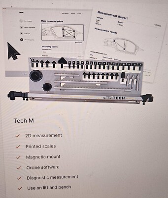 Allvis Tech-M Car Measuring System w-Data-Frame Upperbody Under Hood-Print-Save