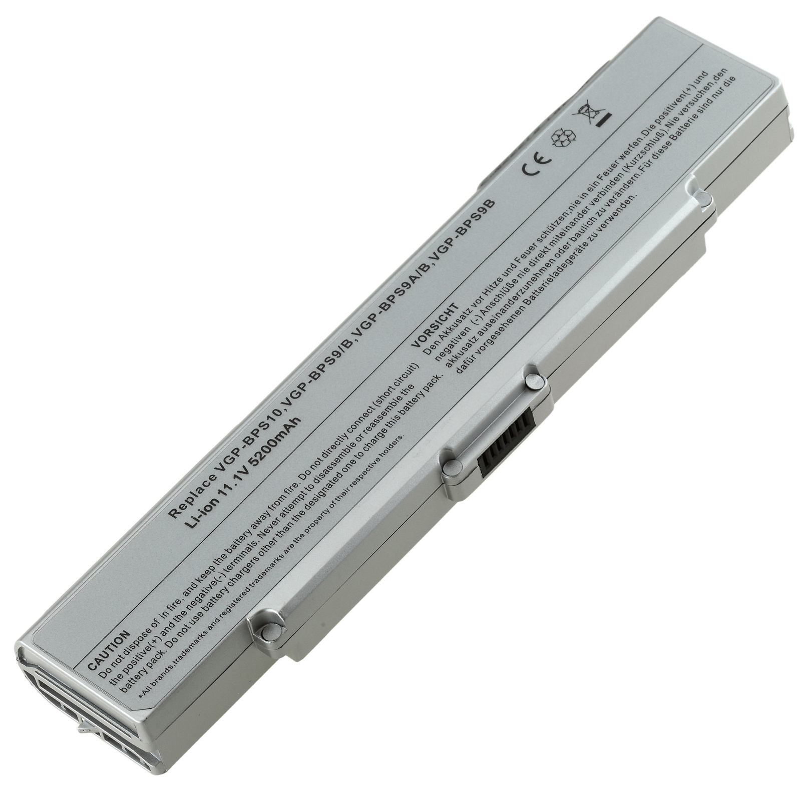Batteria Argento VGP-BPS9/S Sony VAIO PCG-5G1L - 11.1V 5200mAh