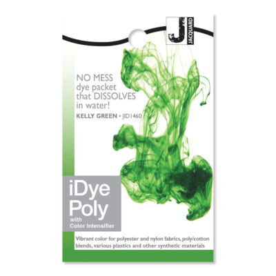 Kelly Green Jacquard iDye Synthetik Stofffarbe - Polyester, Nylon, Poly Baumwolle
