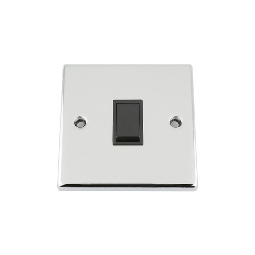 10 AMP Einzellichtschalter 1 Gang 2-Wege in poliertem Chrom quadratischem Stil - Bild 5 von 5