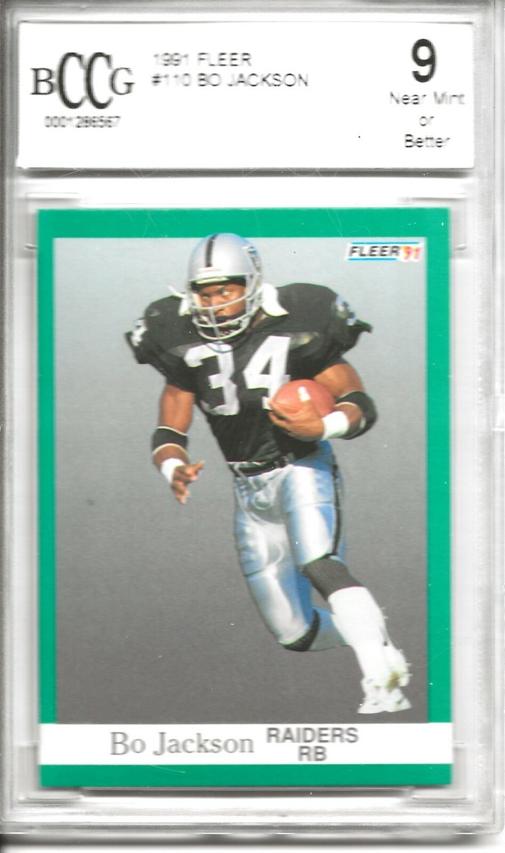 Bo Jackson 1991 Fleer #110 Graded BCCG 9 Oakland Raiders | eBay Bo Jackson 1991 Fleer #110 Graded BCCG 9 Oakland Raiders | eBay
