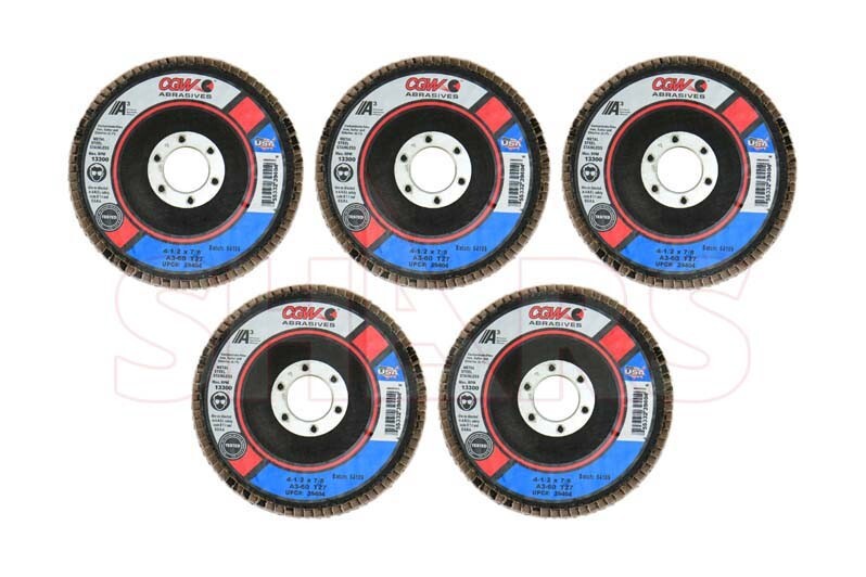 CGW 5 PCS 41/2 x 7/8 80 Grit Type 27 A3 Aluminum Oxide Flap Disc ^ eBay