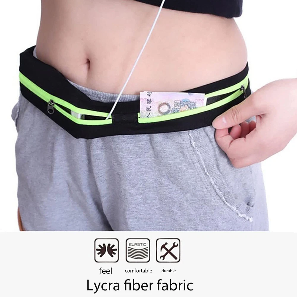 Running Belt Bag Sports Hip Bag for Men Women Holds Phone Keys Blue