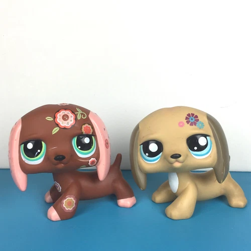 Lot 2 Littlest Pet Shop Big Jumbo Dachshund Dog LPS