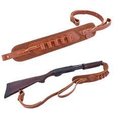 Leather Gun Ammo Shell Holder Straps Rifle Sling for.45-70.30-30.22MAG 12GA