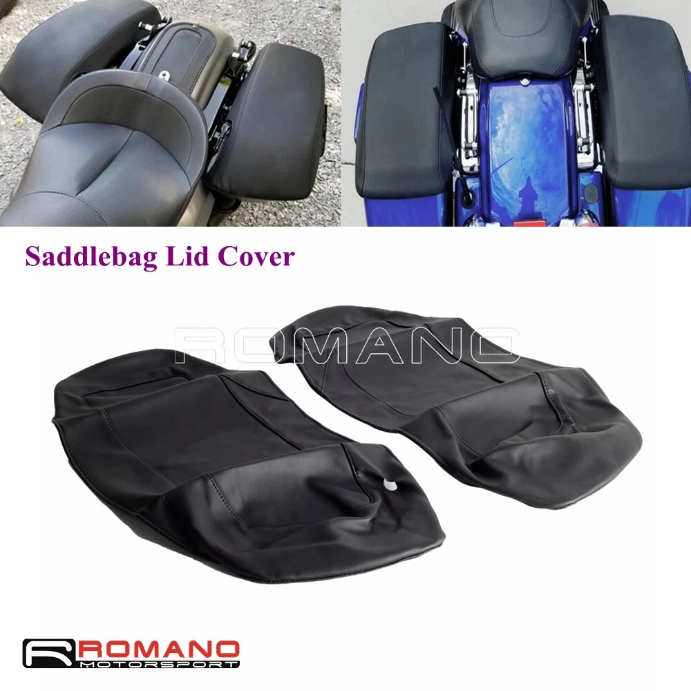 New Saddle Bag Lid Covers For Harley Touring Baggers Saddlebag Road King Glide