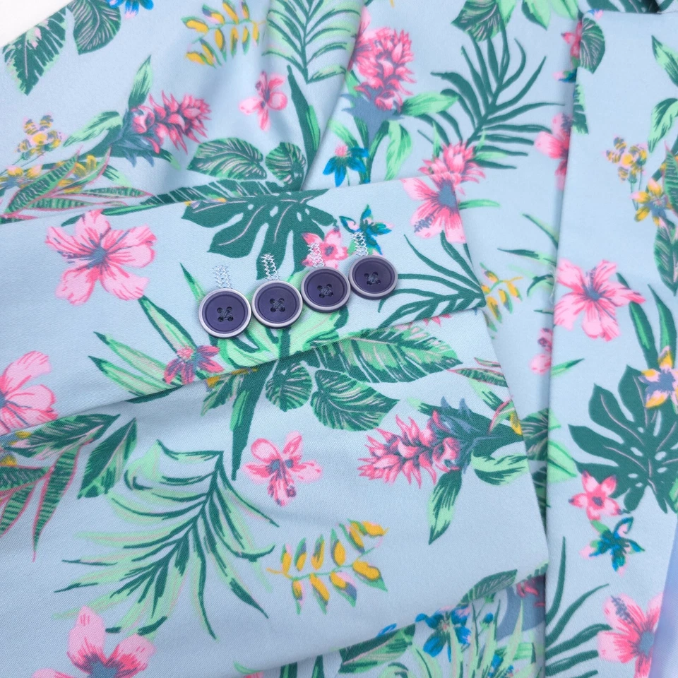 $360 Bar III Gray Floral Print Slim-Fit Sport Coat Blazer Jacket Mens Size 38R - Image 2 of 4