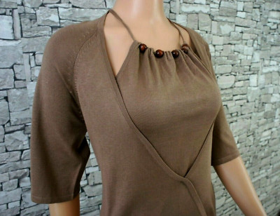 AUGUST SILK EXTRAVAGANTER DAMEN SEIDE MIX PULLOVER 2TLG CAPPUCCINO  M 