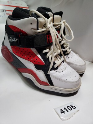MENS VINTAGE SNEAKERS EWING Athletics Focus #33 1VB90049-124 RED BLACK SIZE 9 