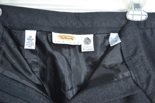 NEU TALBOTS GRAU 100 % REINE SCHURWOLLE HOSE Größe 10 HERGESTELLT IN USA - Bild 4 von 7