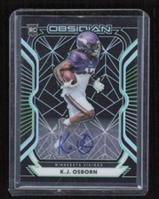 2020 Panini Obsidian #195 K.J. Osborn RC Green Etch Auto #'d /50