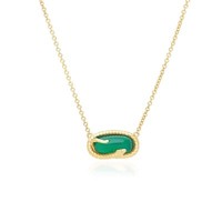 Ecfew™ Chalcedony Schlange AnhäNger Halskette Aus Vergoldetem Sterlingsilber