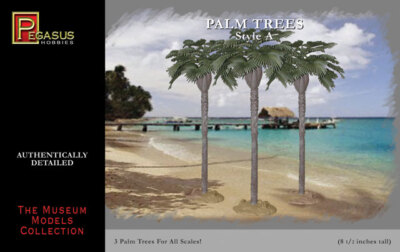 Pegasus Hobbies 1/48 Large Palm Trees Set A (3 Trees, 8.5'' Tall)