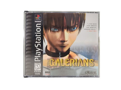 AUTHENTIC COVER AND MANUAL ONLY - NO GAME - GALERIANS - BLACK