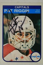 Pat Riggin Washington Capitals Signed 1982-83 OPC OPee Chee #372 Autograph Card 