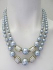 Vintage Japan Beaded Double Strand Necklace and Earrings — photo 2