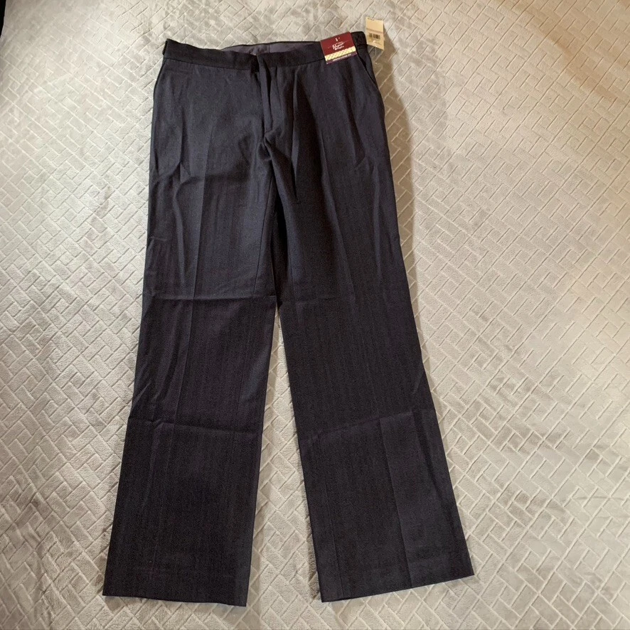 slim fit dress slacks Original Penguin Golf Flat Front Thermal Trousers - Caviar 001 -  OGBFD027-001 - Function18