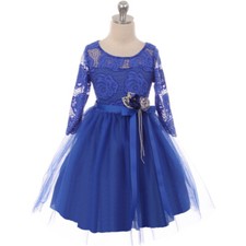 ROYAL BLUE Size 8 Flower Girl Dress Birthday Recital Homecoming Bridesmaid Party