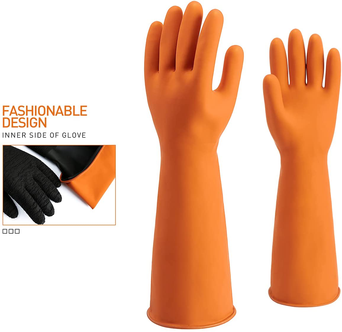 ThxToms Heavy Duty Rubber Gloves, Versatile Latex Chemical Resistant