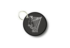 Keychain Round Printed Double-Sided Harp Ireland