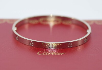 Cartier 18K White Gold Love Bracelet Size 21 | eBay