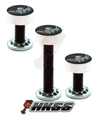 3 Silver Billet Vent Windshield Bolts For 14-Up Harley  - SKELETON FINGER ULL