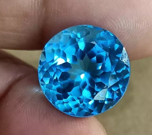 Santa Maria Blue Aquamarine Round 9-11 Ct Natural Loose Gemstone EGL Certified - Picture 5 of 8