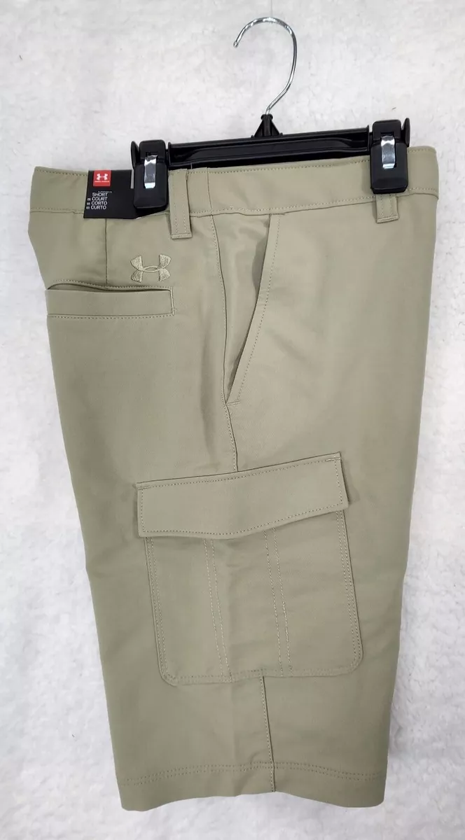 Under Armour Youth Boys Cargo Shorts 1350178 Barley Khaki Size Medium