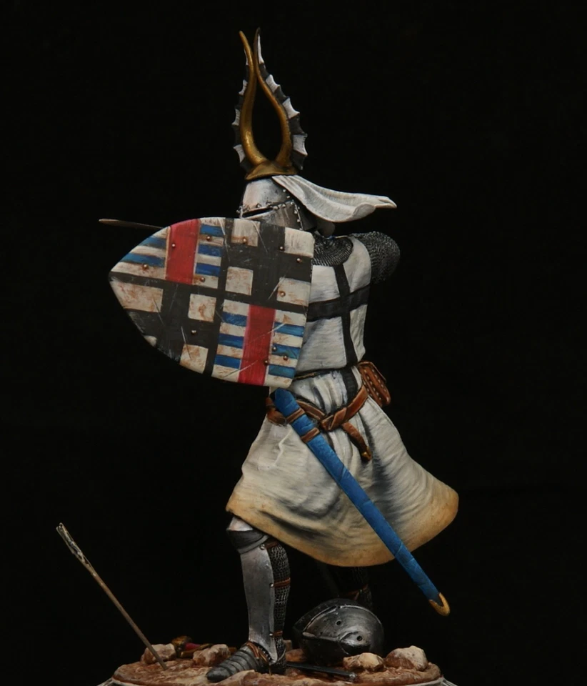 Soldatino giocattolo in miniatura dipinto cavaliere teutonico 75 mm prevendit... - Immagine 3 di 4