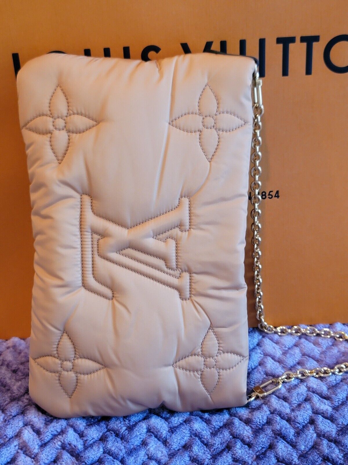 LOUIS VUITTON Econyl Monogram Pillow Maxi Multi Pochette Accessories Navy  Silver 1212512