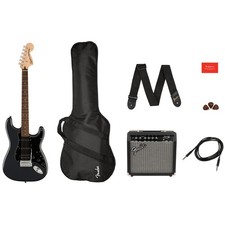 E-Gitarren Set Squier Affinity Strat HSS Pack BLK Gitarren Bundle Verstärker Kab