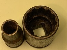 2 usa socket's NONE BETTER Brand 1" & 7/16"A/F 12 point tool 1/2"drive 1214 1232