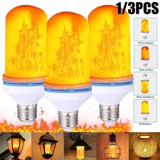Led Flame Light Bulb,1-3Pack E26 Flickering Light Bulbs Flame Light Bulbs 4 Mode