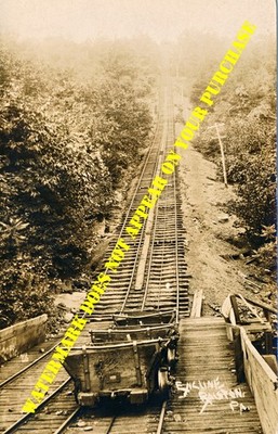 Ralston PA Red Rock Coal Co inclined plane 8½'' X  11''  enlargement from postcard