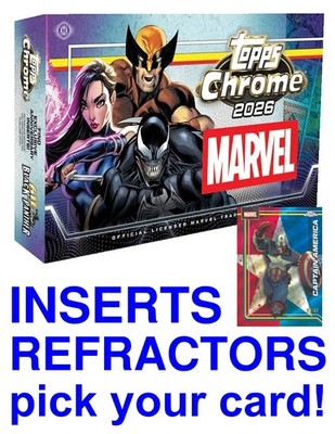 2026 Topps Chrome Marvel Comics -Pick Your Card- REFRACTORS - Fanfare - Inserts