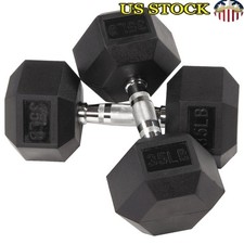 Manubri esagonali incassati in gomma allenamento forza corpo totale palestra casa esercizio nuovo