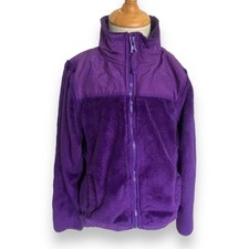 The Children's Place Girls Fleece Jacket Size S 5 6 Purple Full Front Zip